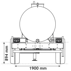 Water bowsers on trailers 8000 L Water bowsers on trailers 8000 L