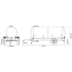Water bowsers on trailers 8000 L Water bowsers on trailers 8000 L