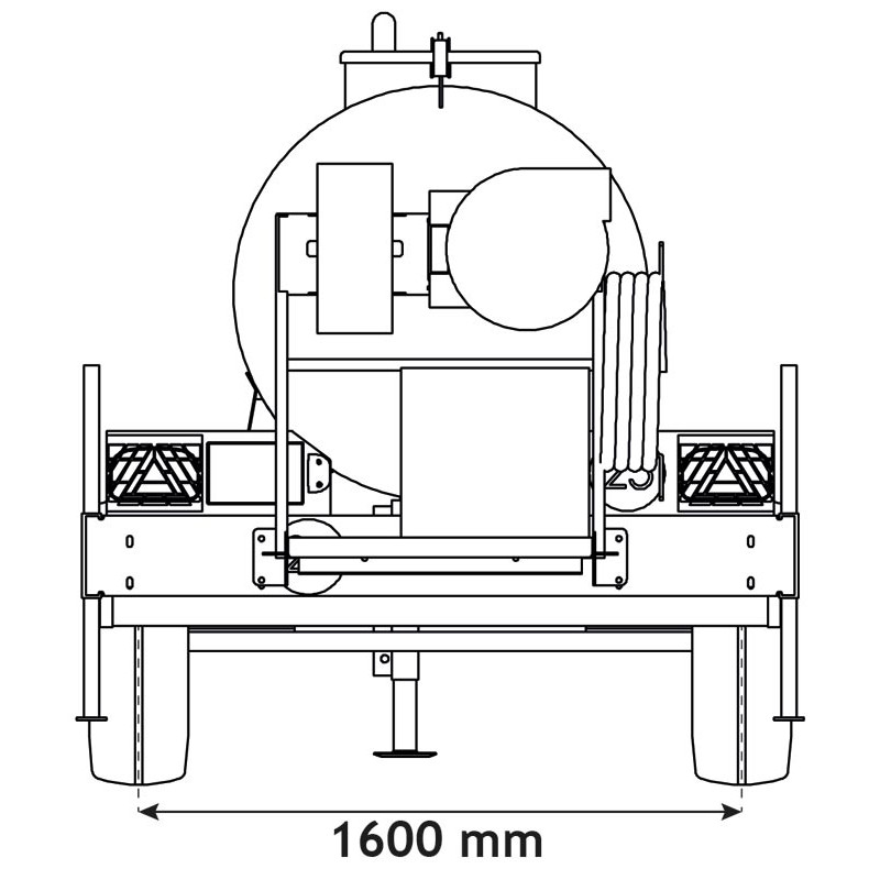 Water bowsers on trailers for green spaces 1500 L Water bowsers on trailers for green spaces 1500 L