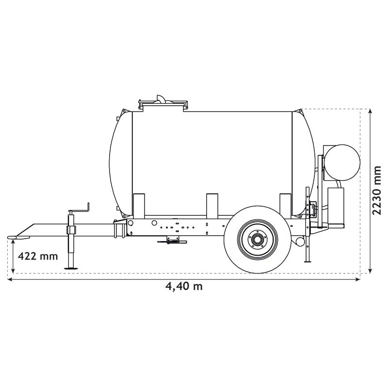 Water bowsers on trailers for green spaces 3200 L Water bowsers on trailers for green spaces 3200 L