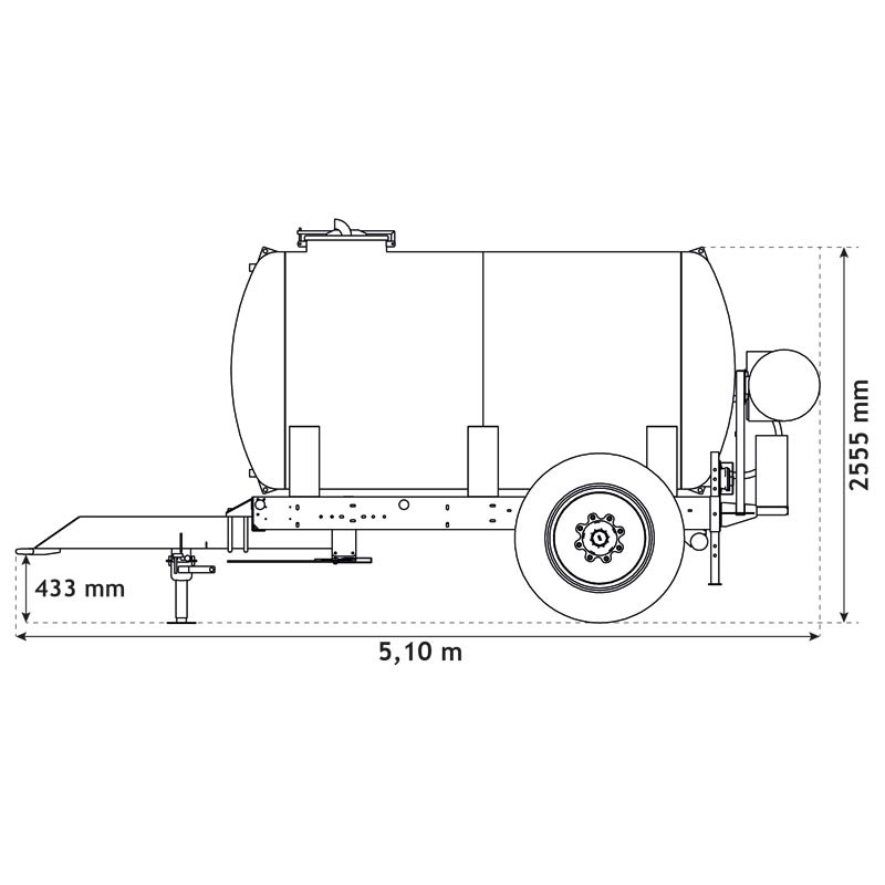 Water bowsers on trailers for green spaces 5200 L Water bowsers on trailers for green spaces 5200 L