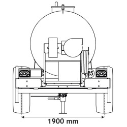 Water bowsers on trailers for green spaces 5200 L Water bowsers on trailers for green spaces 5200 L