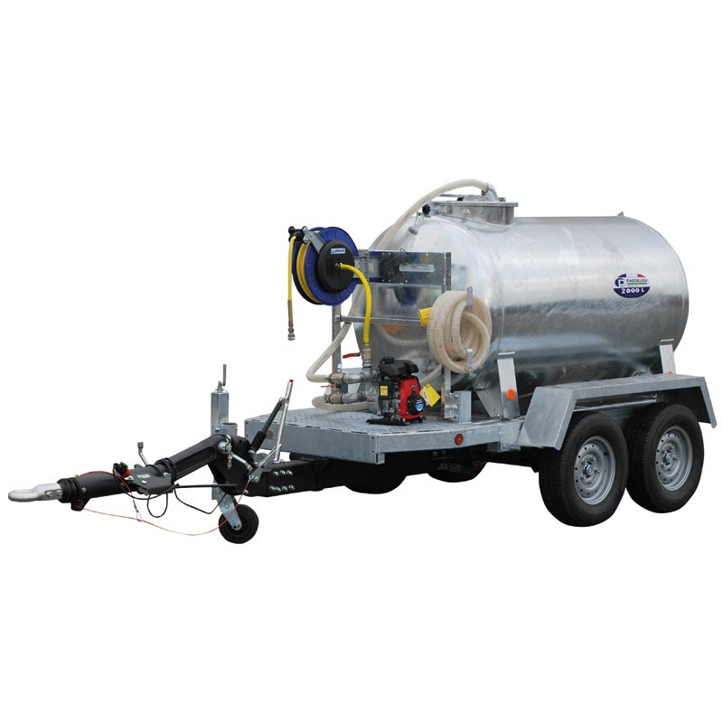 Water tank trailer 2000 litres green spaces - Road 90km/h - PTC 3.5 T Water tank trailer 2000 litres green spaces - Road 90km/h - PTC 3.5 T