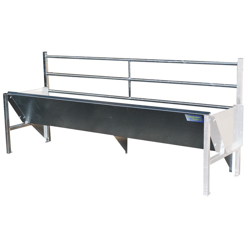 Single free service trough with 3-bar hurdles Single free service trough with 3-bar hurdles