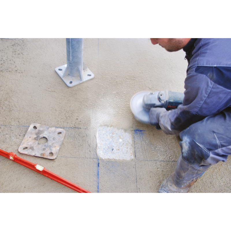 Ø 102 mm bared post on plate - H. 1.68 m - Thick. 4 mm