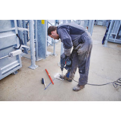 Ø 102 mm bared post on plate - H. 1.68 m - Thick. 4 mm