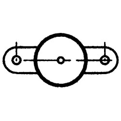 face-to-face 2-way post - Ø 102 mm - to embed face-to-face 2-way post - Ø 102 mm - to embed