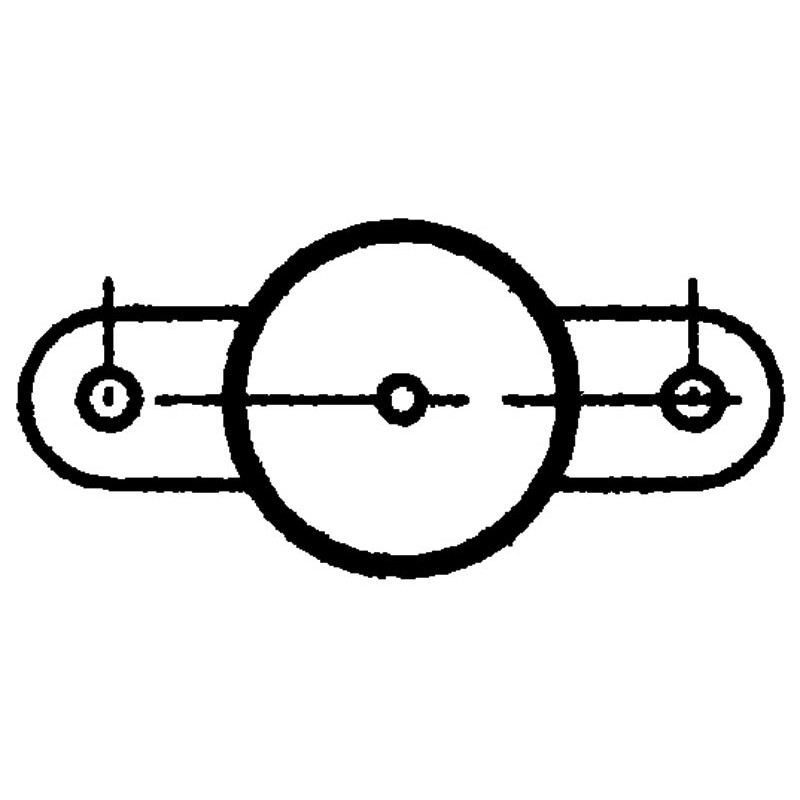 face-to-face 2-way post - Ø 102 mm - to embed face-to-face 2-way post - Ø 102 mm - to embed
