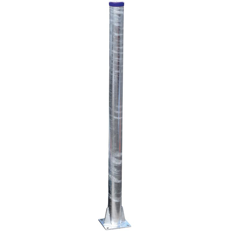 Ø 102 mm bared reinforced post on plate - H. 1.68 m - Thick. 5 mm Ø 102 mm bared reinforced post on plate - H. 1.68 m - Thick. 5 mm