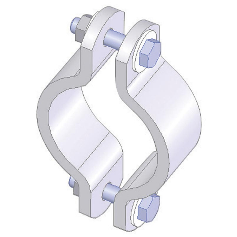 Bracket for Ø 76.1 mm tube fastening